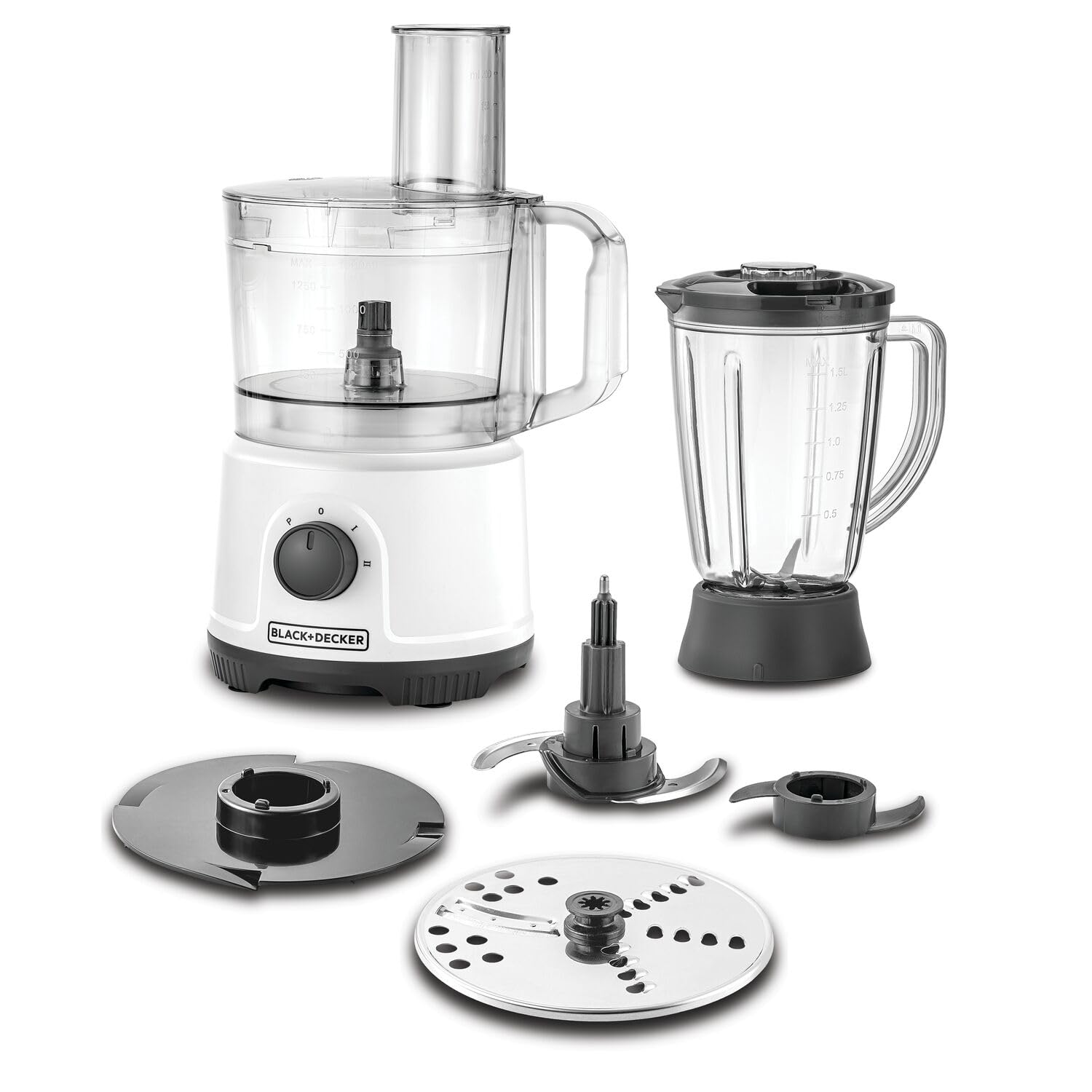 Black & Decker 800W Multifunction 5-in-1 Food Processor, White - FX822-B5