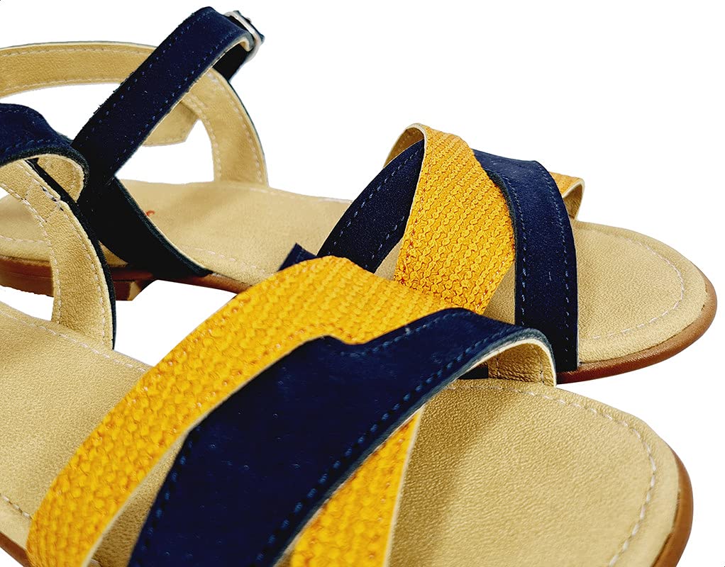 Summer Slingback Velcro Closure Flat Sandals for Girls