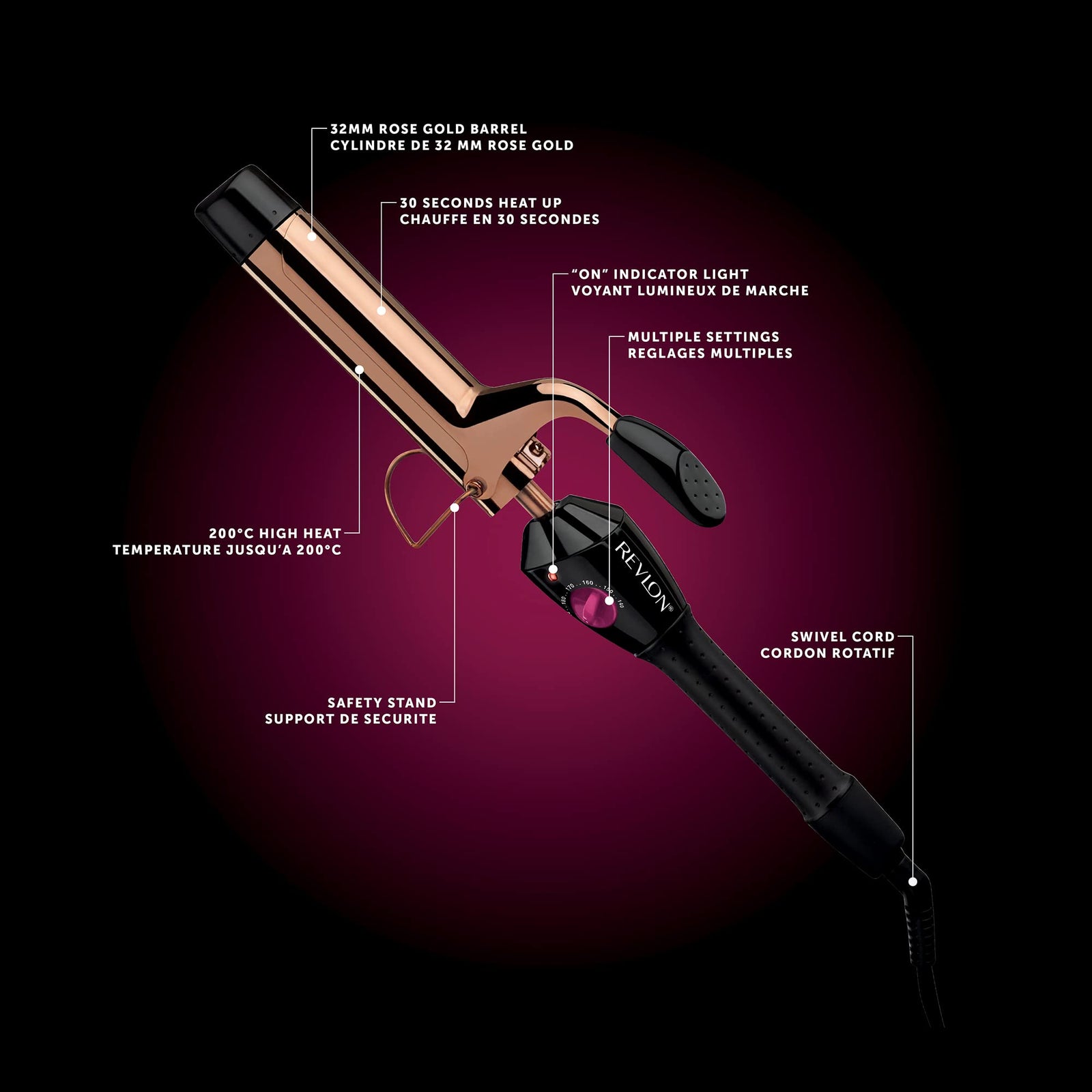 Revlon Professional Curling Iron for Long-Lasting Curls and Shine