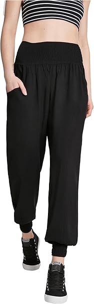 Urban Classics Women Pants Black Casual Trousers