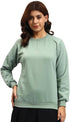 Styleville.in Women Sweatshirt Mint Green Soft Casual Warm Wear