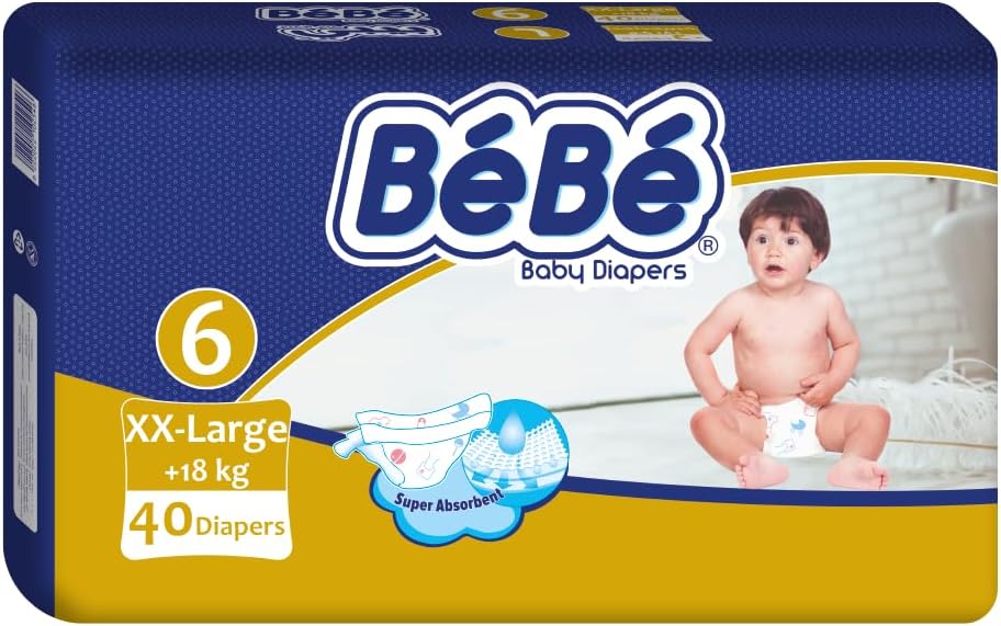 Bebe Baby Diapers XX-Large (size 6) 40 diapers