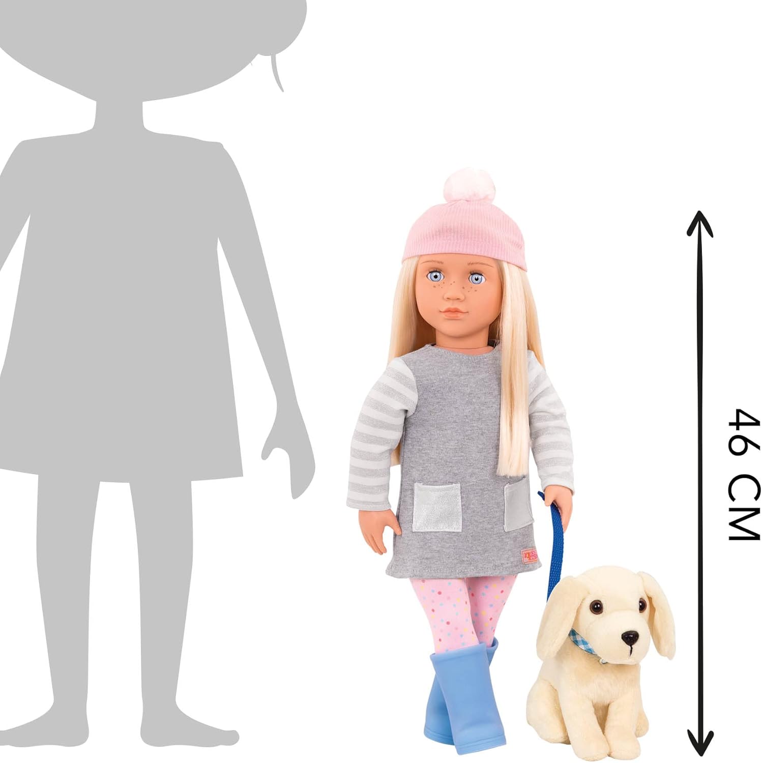 Our Generation Kids Meagan Play Doll with Pet and Accessory Set - 18-inch/46 cm Doll