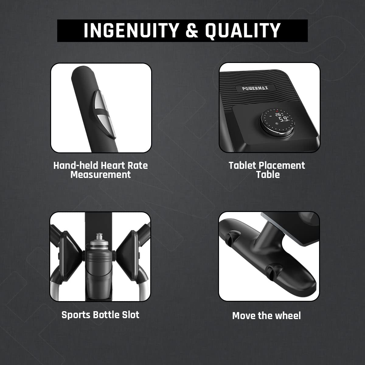  باور ماكس فيتنيس EH-760 الرياضي البيضاوي مع قفص لزجاجة الماء