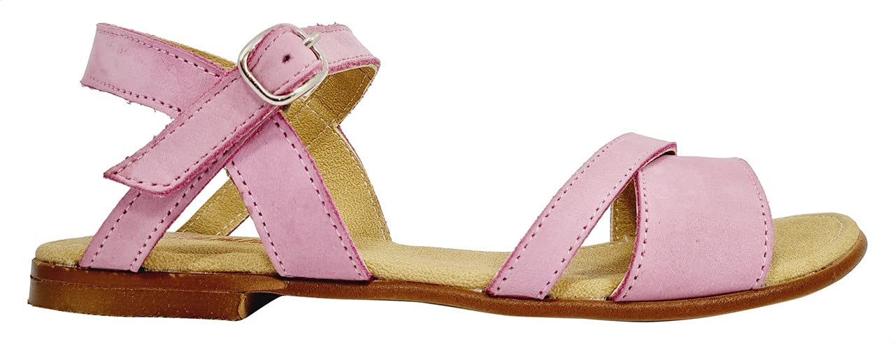 Summer Slingback Velcro Closure Flat Sandals for Girls