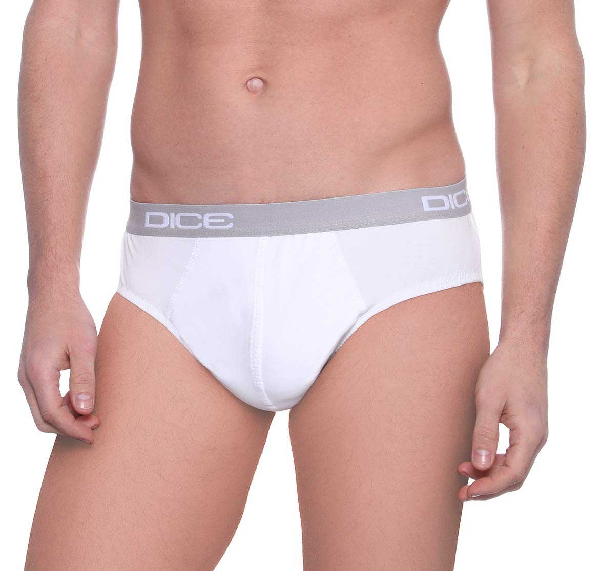 Dice Men's Contrast Elastic Waist Solid Briefs