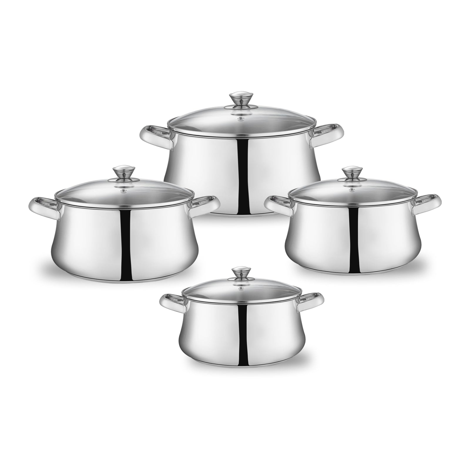 Tefal 4-Piece Stainless Steel Cookware Set – Durable & Stylish Kitchen Essentials