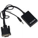 Black VGA Male To HDMI Output 1080P HD and Audio TV AV HDTV Video Cable Converter Adapter - Safqqa Egypt