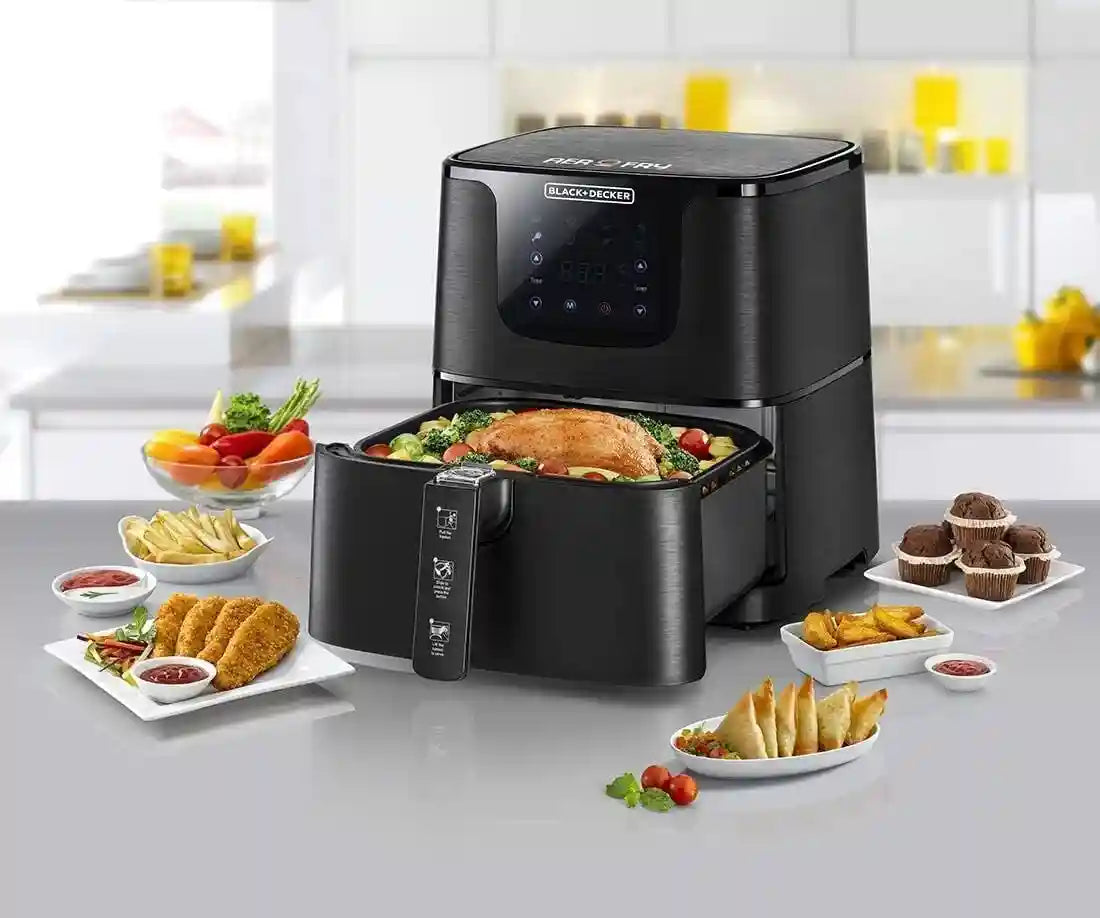 Black & Decker Digital AF700-B5 Pan - Black, 5.8L - Safqqa Egypt
