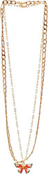 Rustomart Gold Butterfly Necklace Set Handmade Multicolor Model 4922111824004