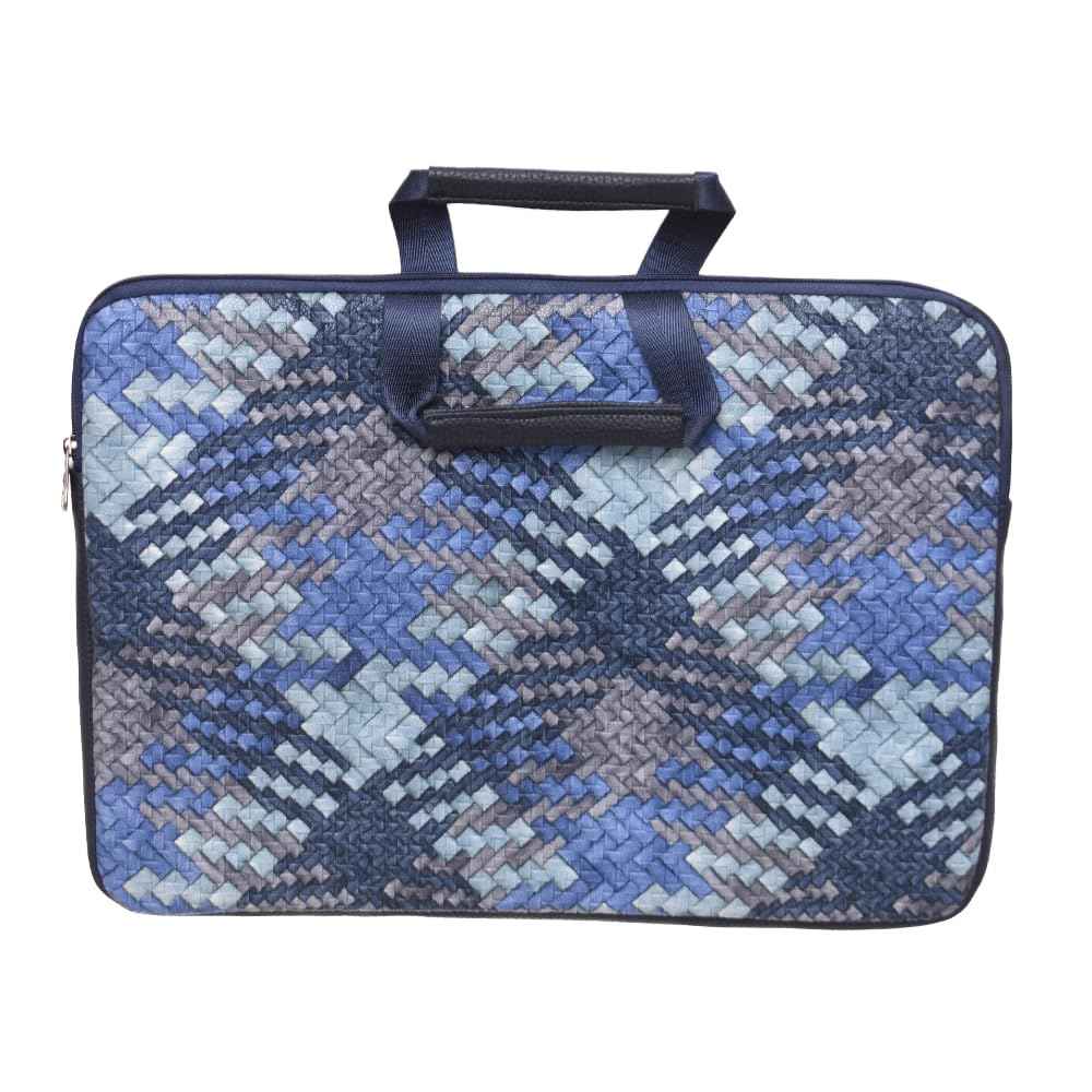 Dragon Leather Slim Protective Laptop Sleeve Case Snake Skin Design With Zipper Pocket And Fabric Handle 40x30 CM - Multi Color - Safqqa Egypt