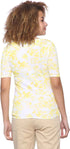 Splash Floral Pattern Boat Neck Short Sleeves Blouse for Women - Safqqa Egypt