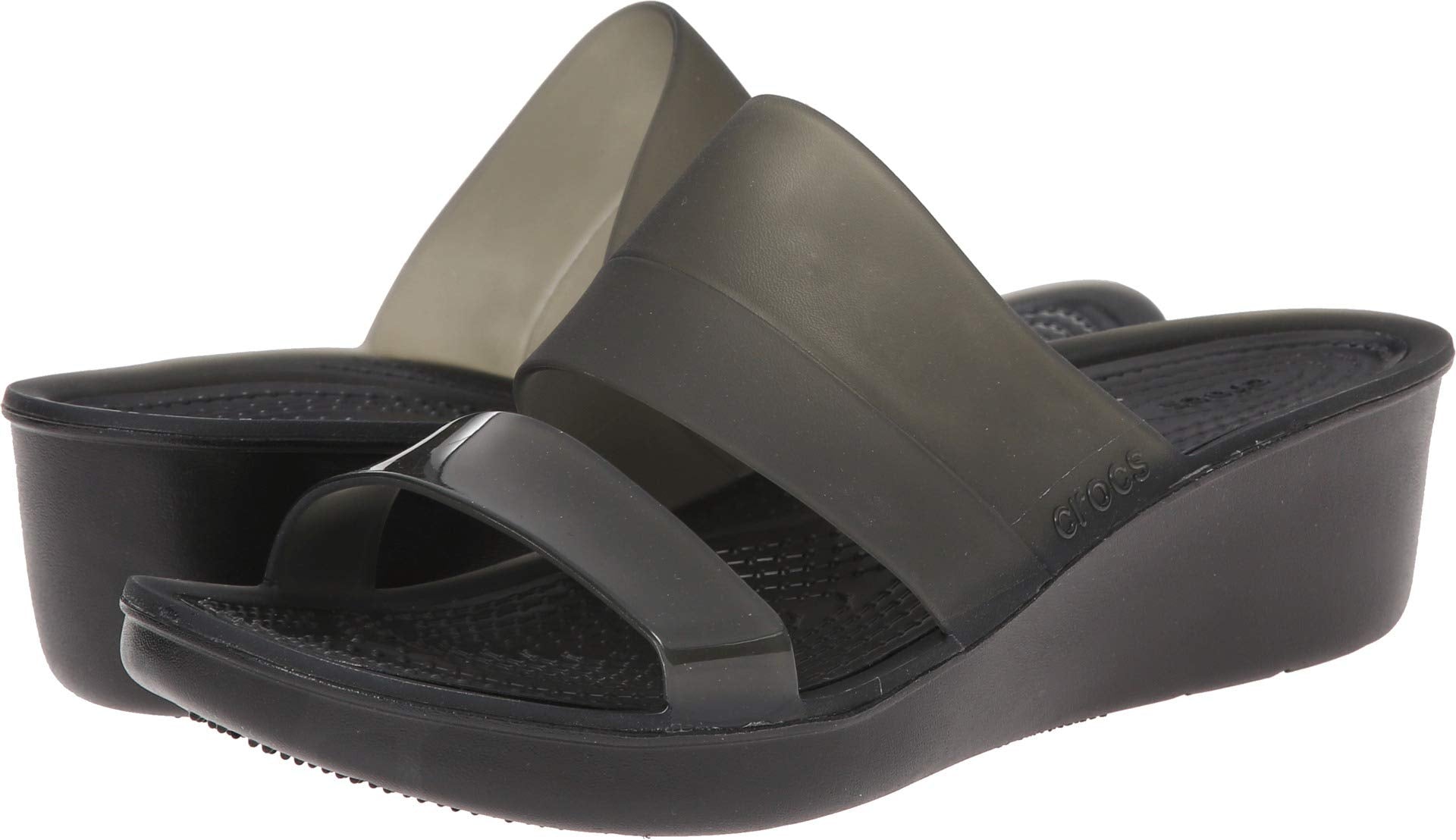 شبشب كروكس نسائي بكعب عالي مظهر أنيق بدون علبة