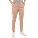 esla_Slim Leg Solid Casual Pants_Light Beige - Safqqa Egypt