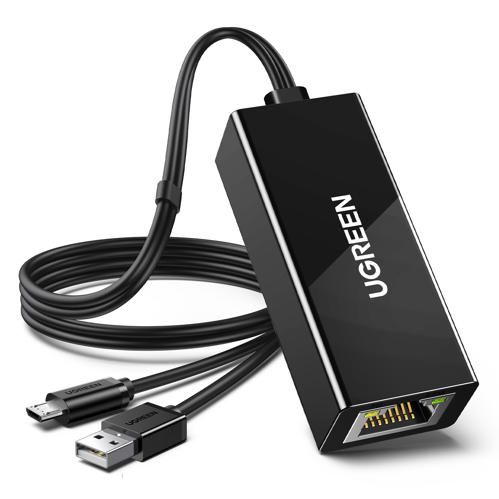 UGREEN Micro USB Ethernet Adapter,Fast and stable connection via 10/100 Mbps Ethernet port