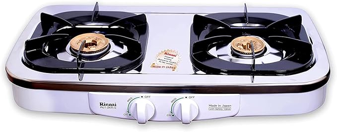 Rinnai 2 Burner Gas Stove Table Top Stainless Steel RET2KRS White – Safqqa Egypt