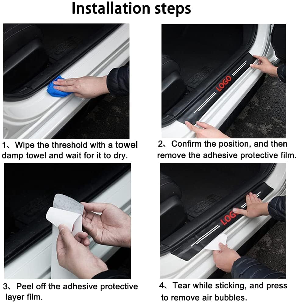 4D Carbon Fiber Car Door Sill Guards – Mitsubishi Ralliart Lancer, ASX, Outlander, Pajero – Safqqa Egypt