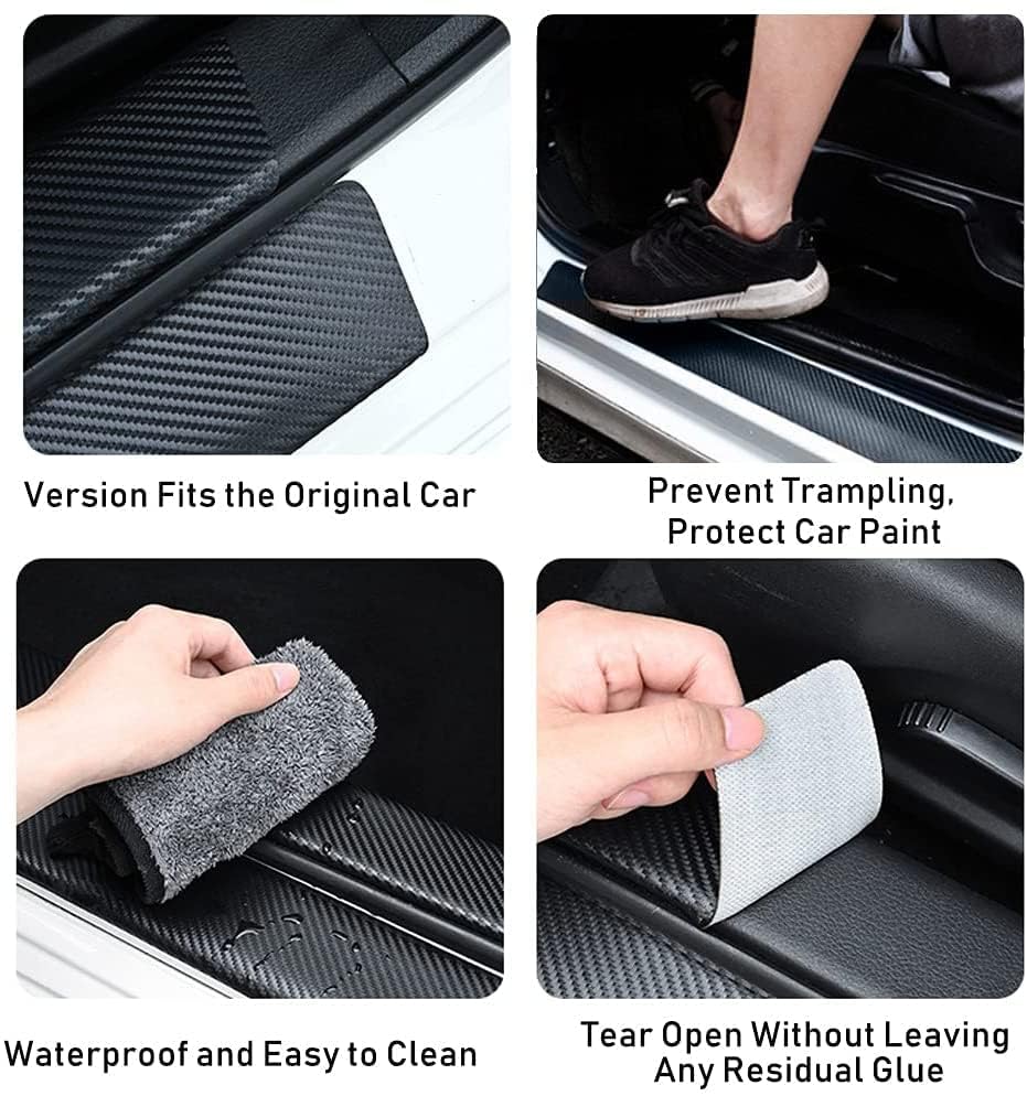 4D Carbon Fiber Car Door Sill Guards – Mitsubishi Ralliart Lancer, ASX, Outlander, Pajero