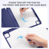 Mastten iPad Pro 12.9 Case M2 2024 with Pencil Holder Auto Wake Sleep Navy Blue