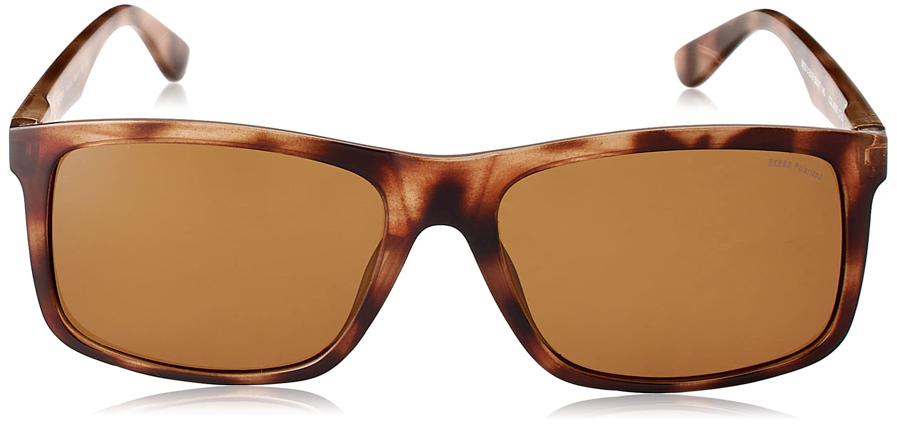 Exess Mens Exess Rectangular Brown Polarized Casual Sunglasses Sunglasses