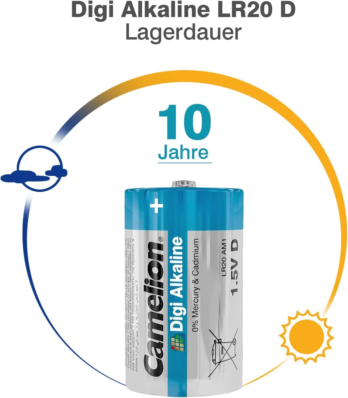 Camelion LR 20 D Mono Digi Alkaline Battery (Pack of 2)