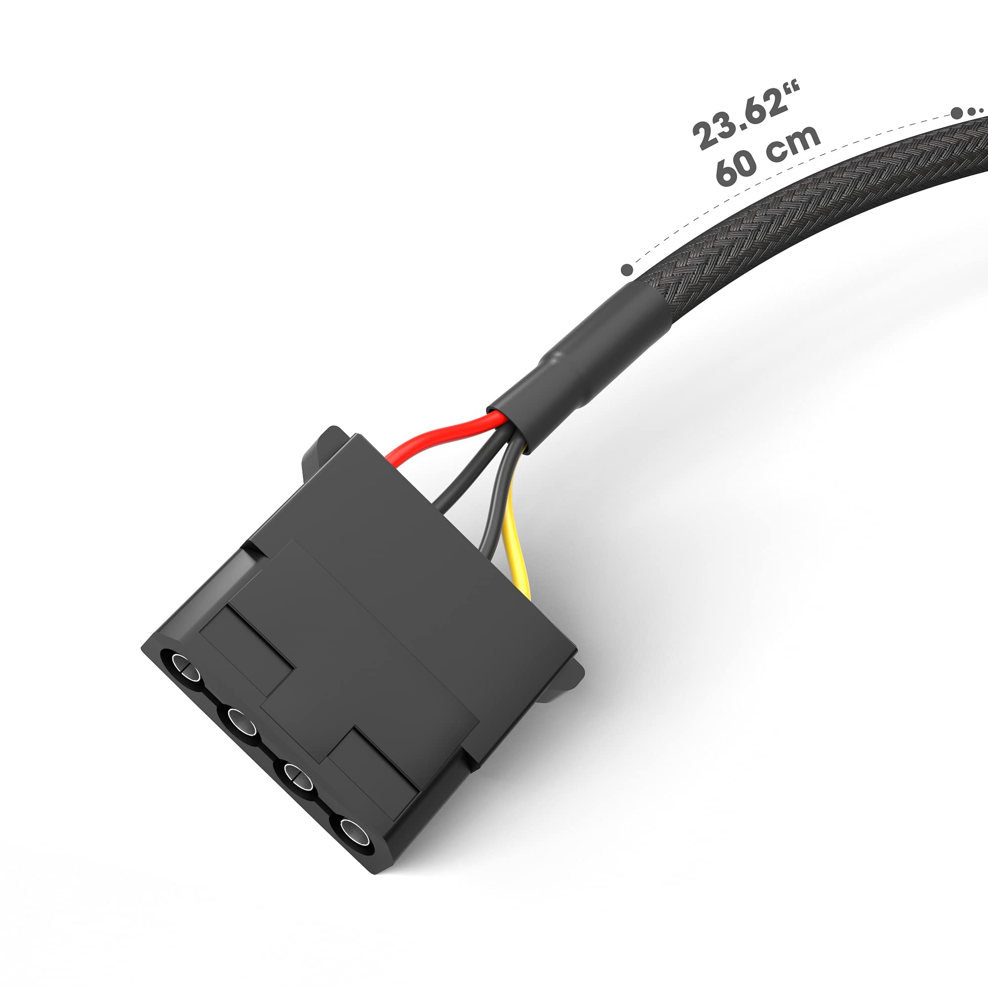 KabelDirekt 826 0.6m 60cm 4-pin Molex extension cable black