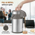 BOROSIL AIRPOT FLASK WITH PUMP |VACUUM INSULATED DOUBLE WALL STAINLESS STEEL TEA POT | COFFEE POT | THERMOS | FLASK | CARAFE 3 LITER - Safqqa Egypt