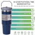 فافريا 890ML كوب مع مصاصة غطاء قابل للطي مقاوم للتسرب/مقبض يد كوب سيارة مفرغ من الهواء من الفولاذ المقاوم للصدأ جدار مزدوج معزول زجاجة ماء للسفر/أكواب قهوة للسفر كوب مع غطاء (أسود)