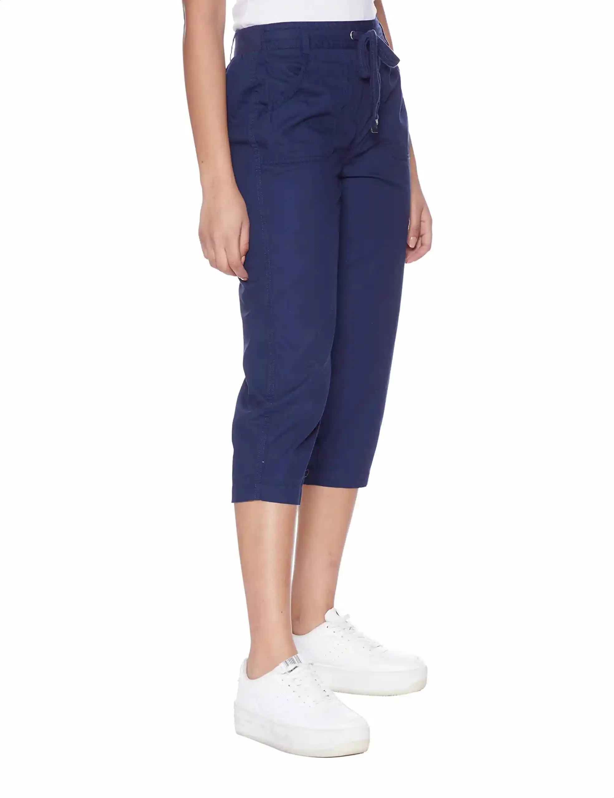 Matalan Plain Front Pocket Drawstring Cropped Pants for Women - Safqqa Egypt