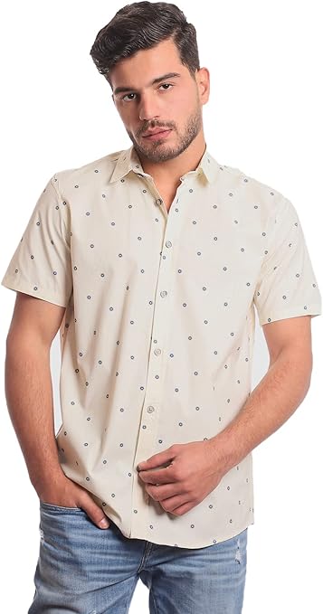 White Rabbit Men's Short Sleeve Shirt - Model WR2087S22