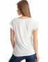 Dalydress Front Sequin Letter Detail T-shirt for Women,Classic round-neck design.
