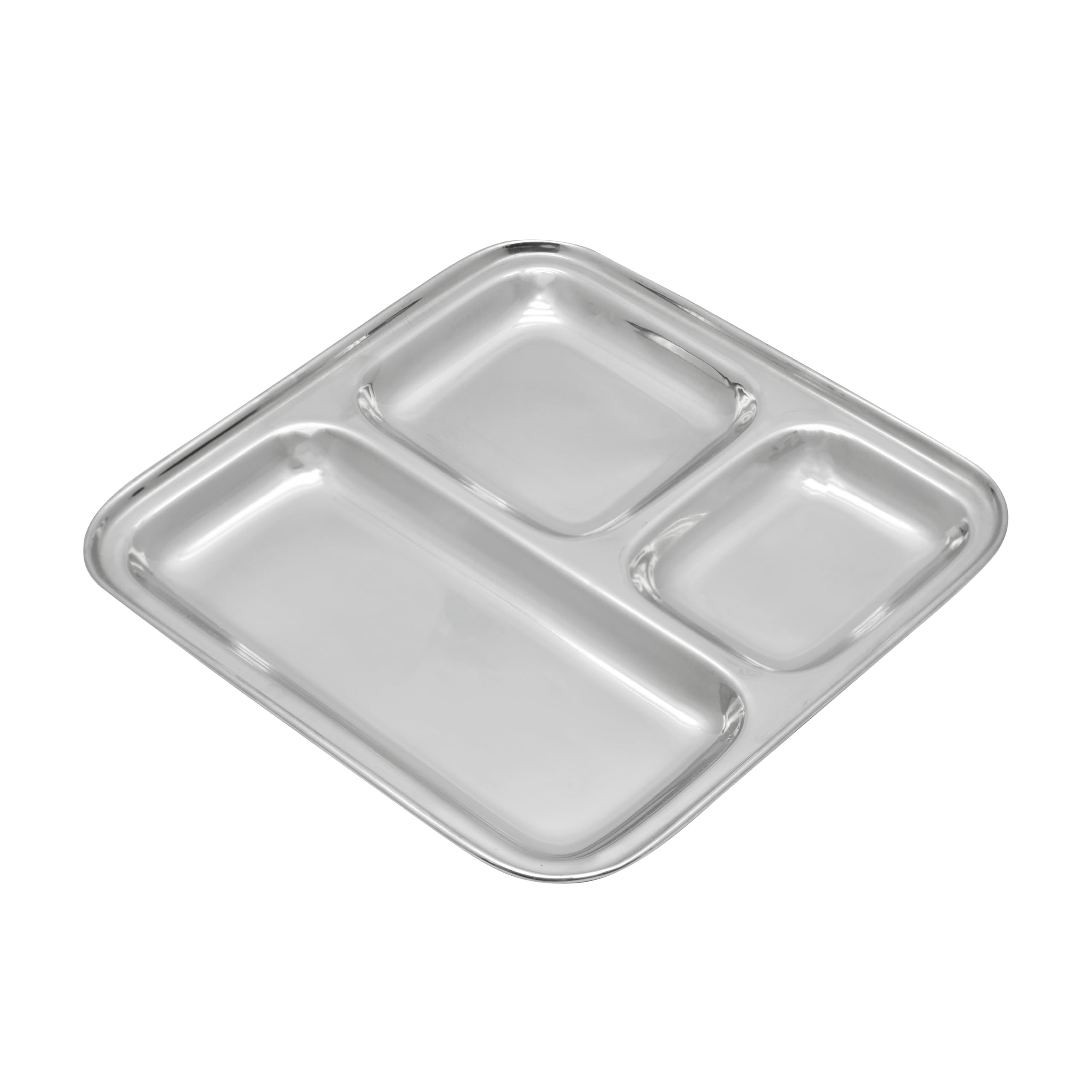 RAJ Pav Bhaji Square Tray – 3 Compartment Plate – Safqqa Egypt