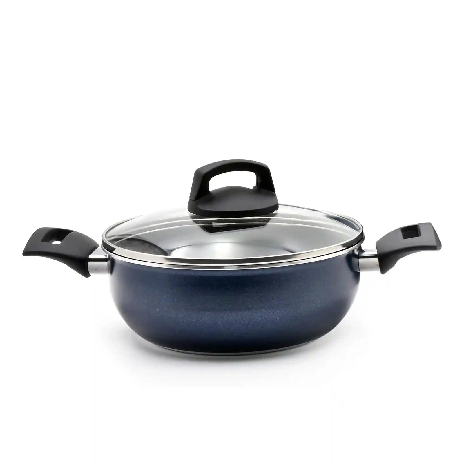 Celar Aluminum Blue Casserole, 16 cm Diameter, Non-stick, Induction + Gas Stove, Made In Portugal