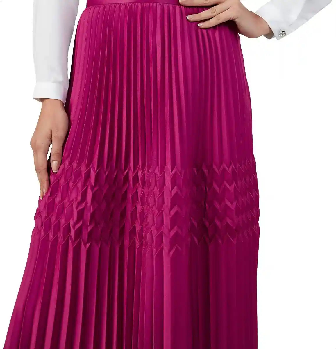 Splash Patterned Midi Pleated Skirt for Women - Safqqa Egypt