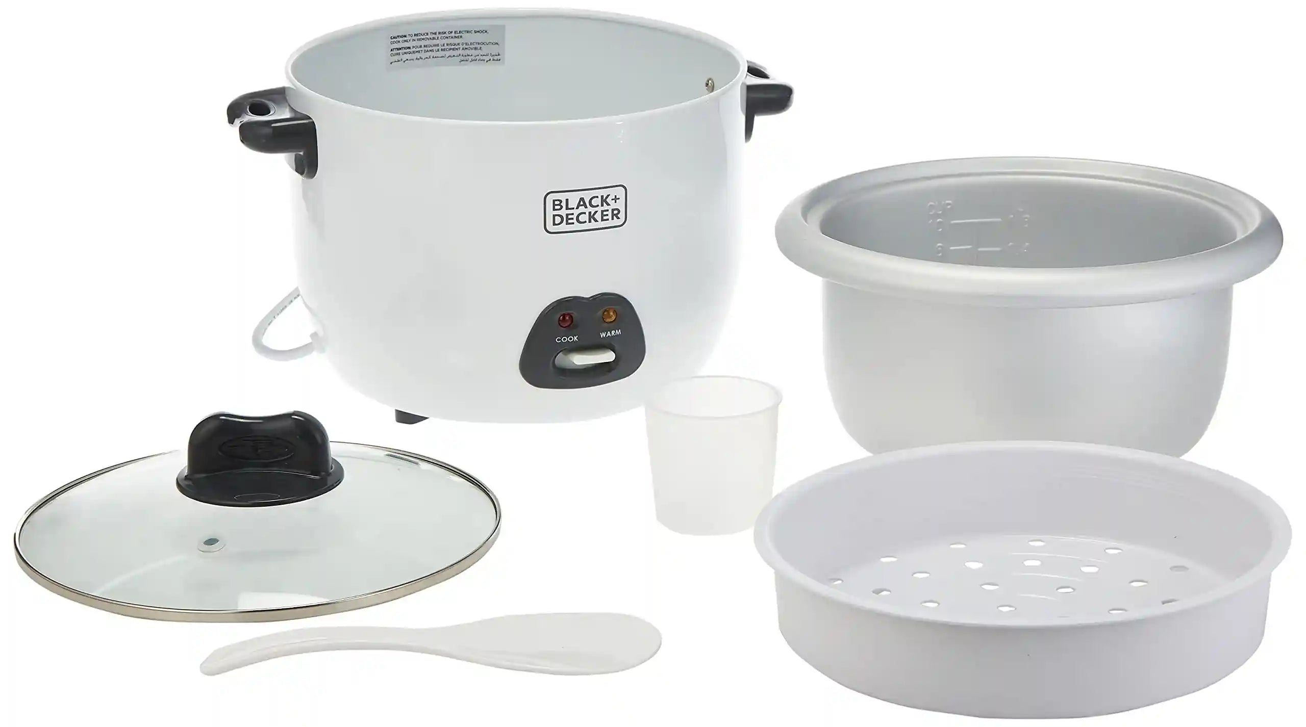 Black & Decker Rice Cooker 1.8 L (Rc1850-B5-Sp), White