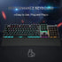 Aula F2088 Full Mechanical Gaming Keyboard with Rainbow Backlit LED - Blue Switches, Arabic/English- Damage Box