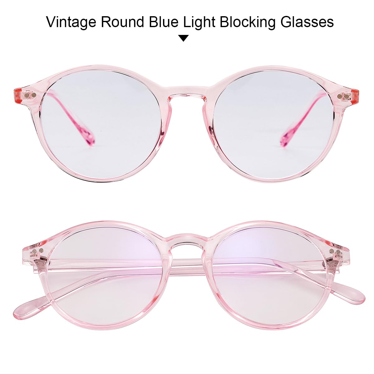 **Gleyemor Blue Light Blocking Glasses for Men & Women – Vintage Round Frame Computer Eyewear** - Safqqa Egypt
