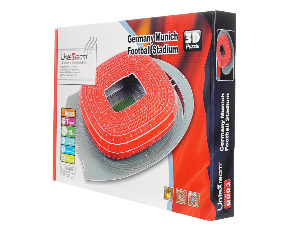 3D Cartoon Football Field Puzzle for Kids – Educational Stadium Model Toy