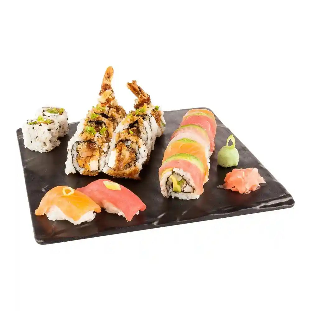 أطباق تقديم 10×10 بوصة من Restaurantware-Voga – 4 ألواح مربعة