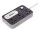 G-Power GP342 Power Strip Surge Protector Containing 220 Volt With Three Universal International Socket provides Two Type C Charging Ports 20 Watt - Black Grey - Safqqa Egypt