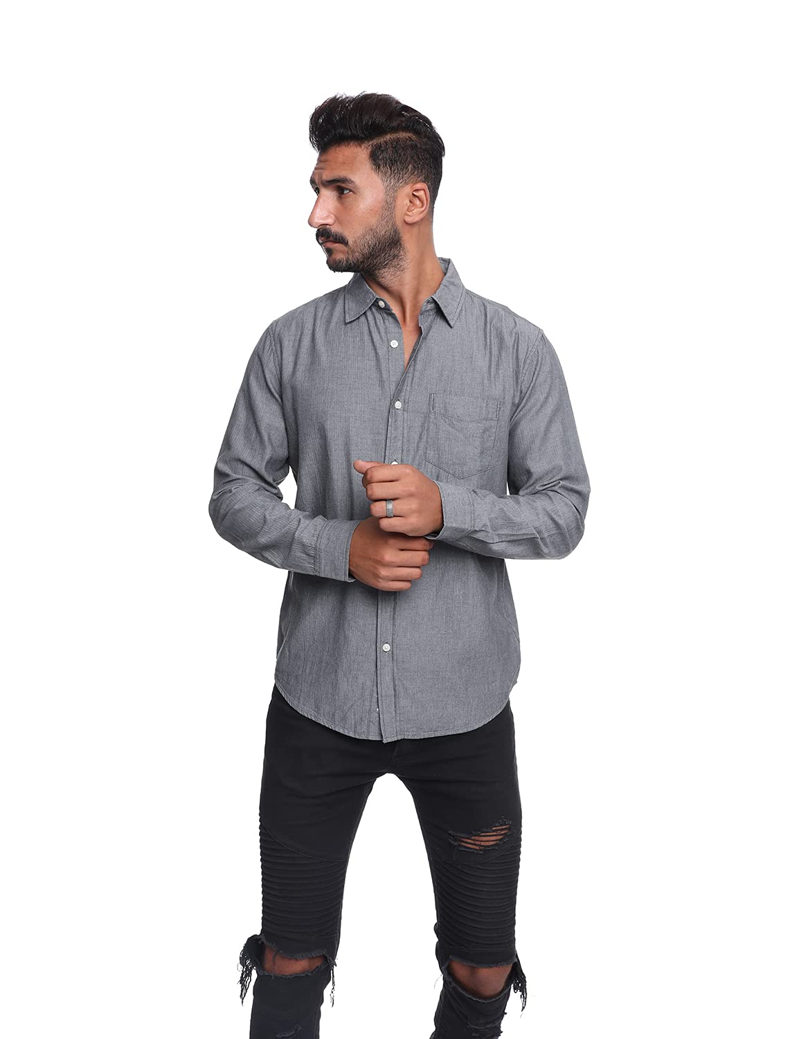 AEROPOSTALE Cotton Long Sleeves Slim-Fit Shirt for Men