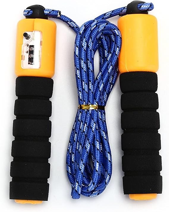 Adjustable Jump Rope – Fast Count Sports Jumper with Calorie Counter, Random Color