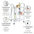 WENKO Sunny Kitchen and Utility Trolley, Powder-Coated Metal, Household and Kitchen Utensil Storage, Portable & Foldable Tray, 56.5x90.5x44cm, White - Safqqa Egypt