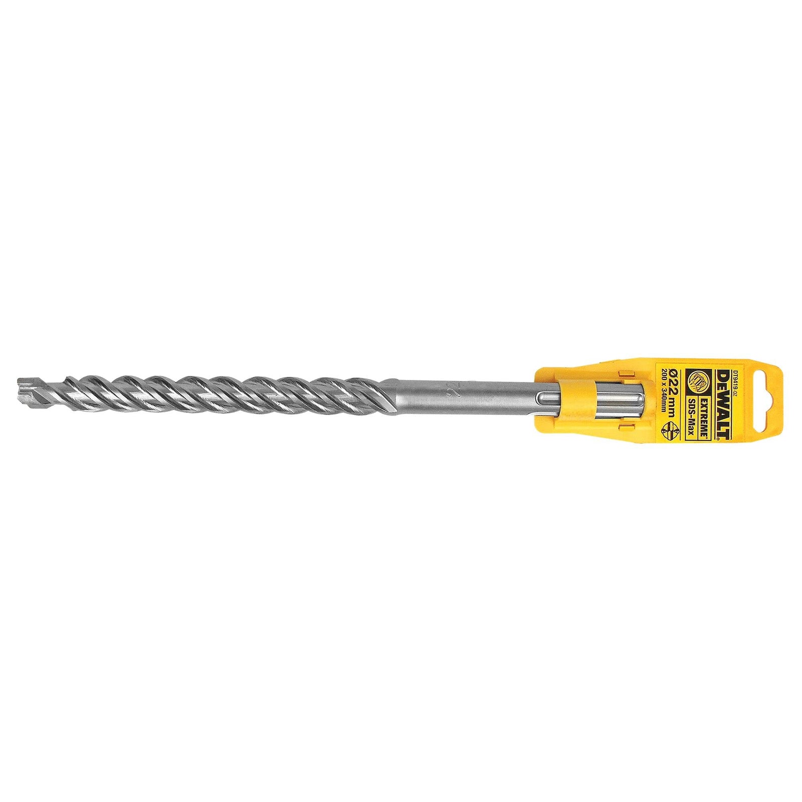 DeWalt 22mm SDS Max Masonry,Concrete drill bits extreme 22mm x 200mm x 340mm, Yellow/Black, DT9419-QZ