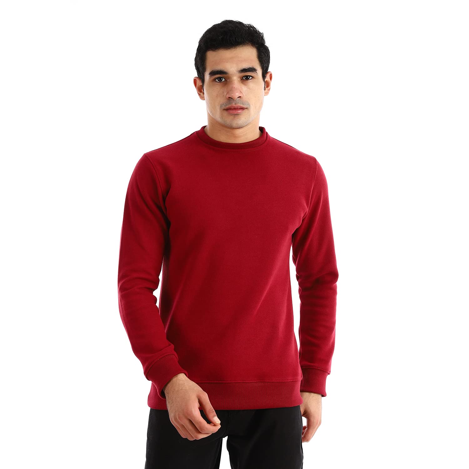 Andora Basic V-neck Solid Sweatshirt For Men,Soft and warm fabric for all-day comfort.
