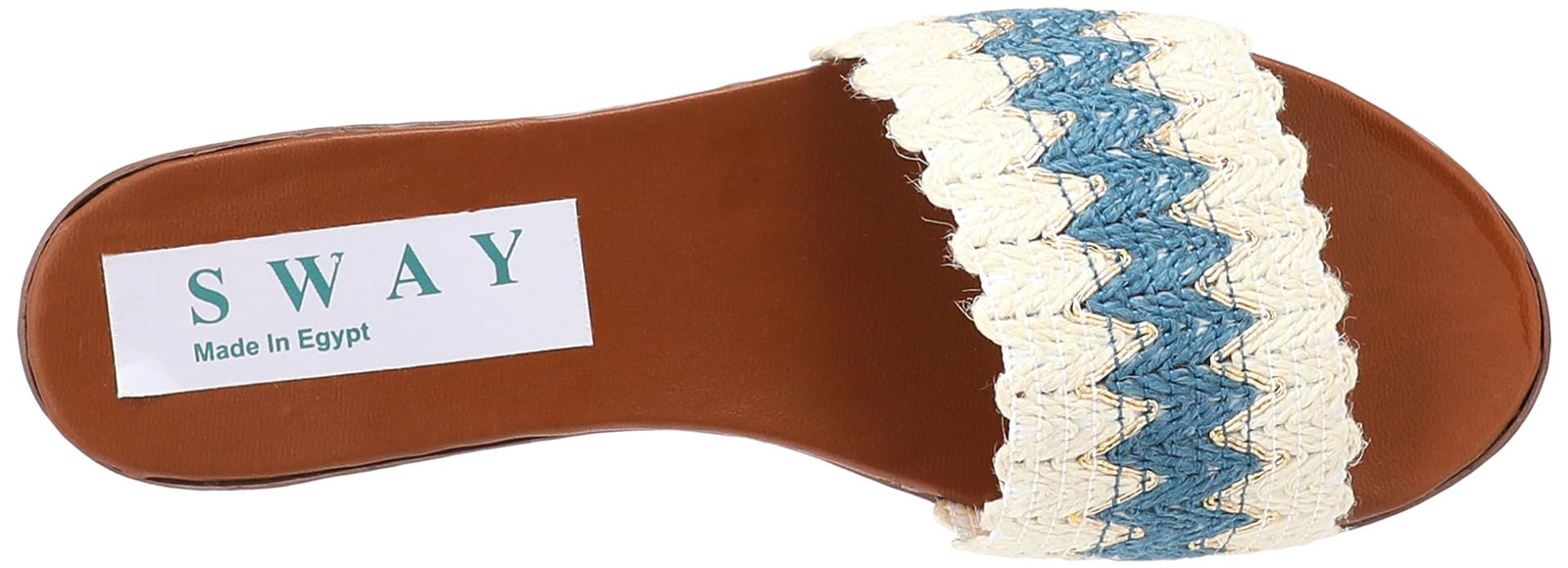 SWAY Flat spongy cushioned insole for amazing comfort and a braided faux soft leather upper.