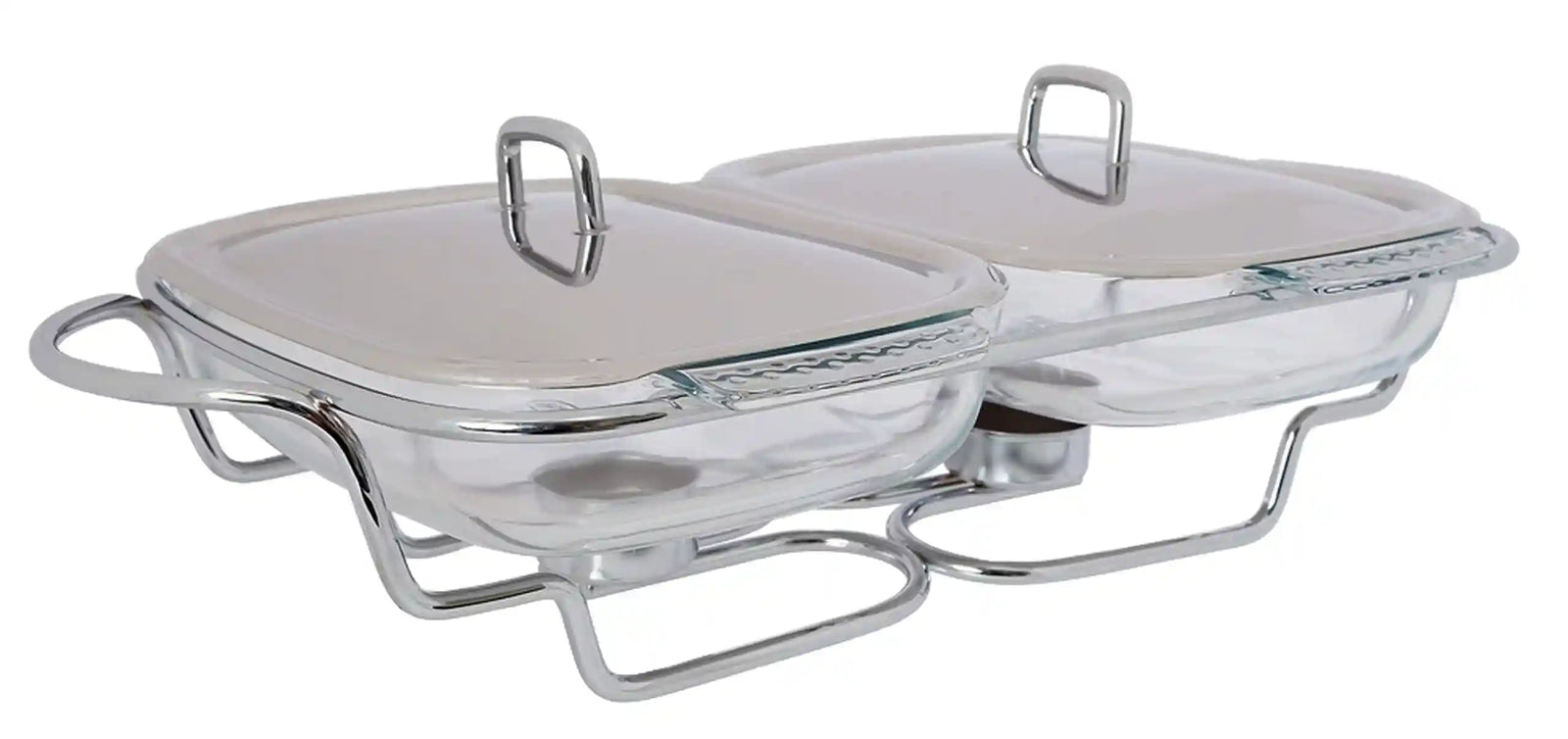 Chef Inox Food Warmer, Silver/Clearglass -Damage Box - Safqqa Egypt
