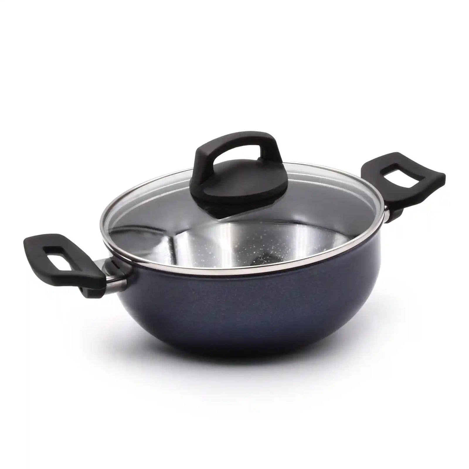 Celar Aluminum Blue Casserole, 20 cm Diameter, Non-stick, Induction + Gas Stove, Made In Portugal