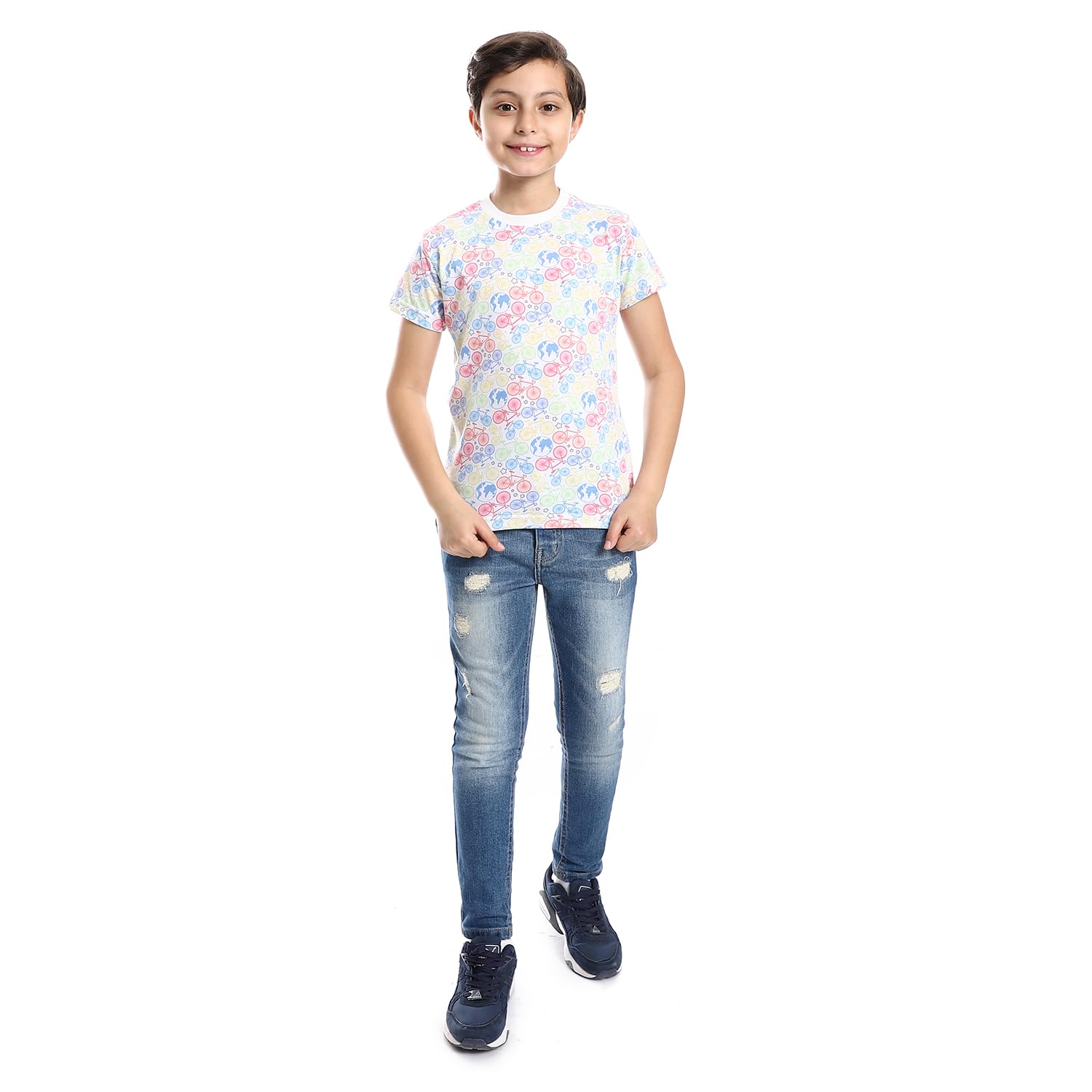 Andora Cotton Round Neck Short Sleeve T-Shirt For Boy - Safqqa Egypt