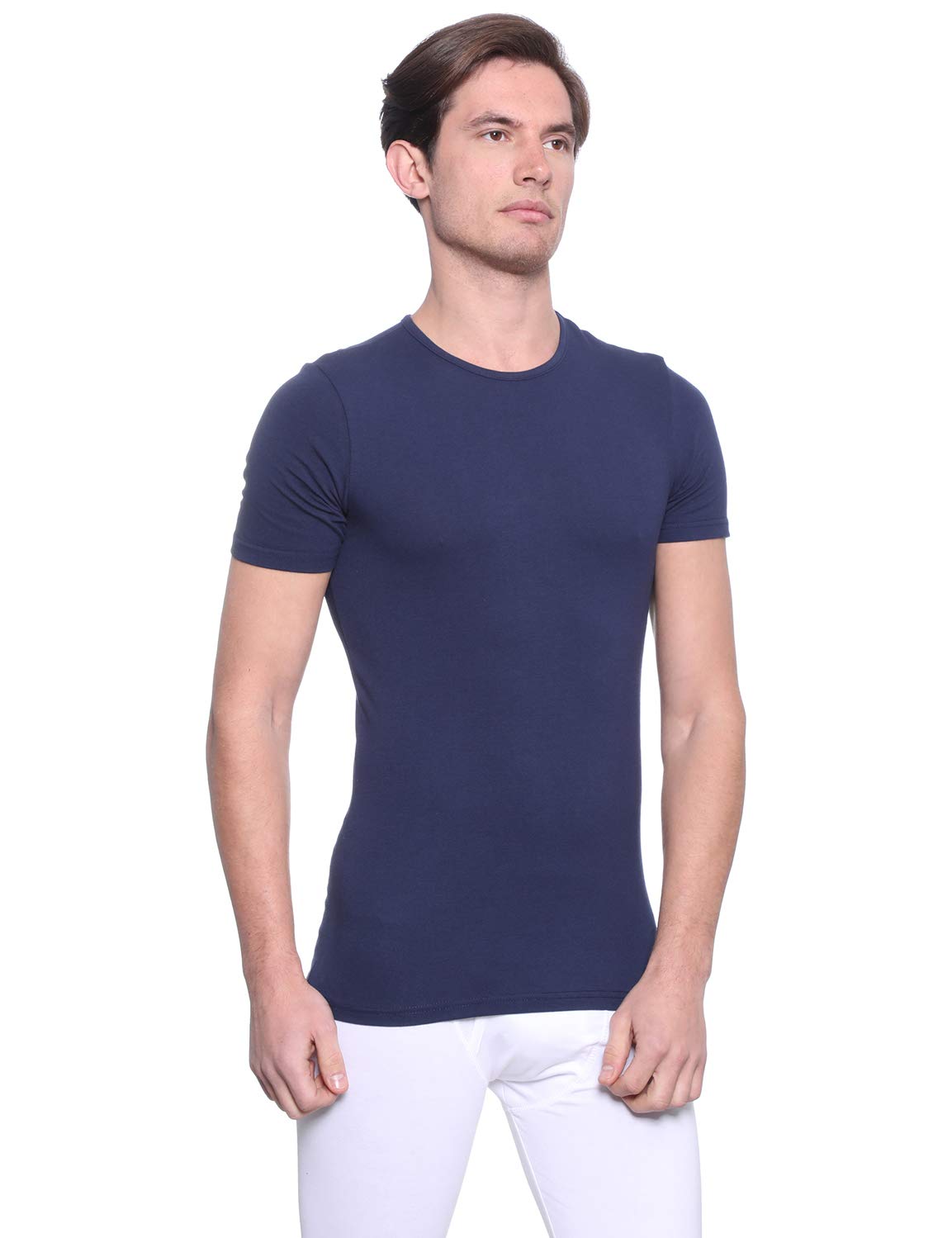 قميص داخلي رجالي Dice برقبة دائرية وأكمام قصيرة